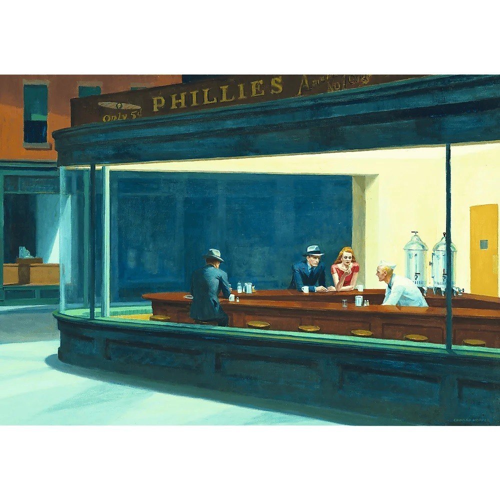 Puzzle 1000 pezzi Art Collection Night di Edward Hopper